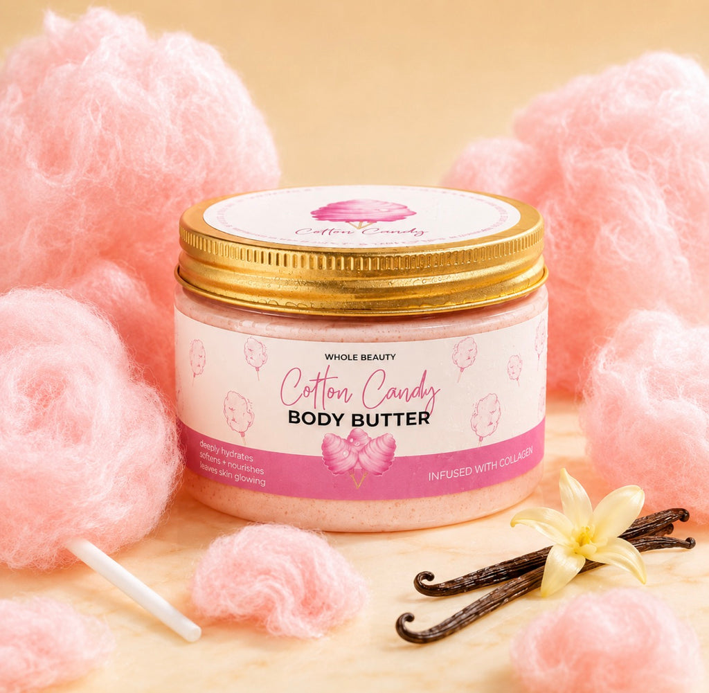 Whole Beauty Whipped Body Butter, Cotton Candy scent
